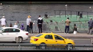 4K - Atatürk Bridge 3, w/ fishermens, istanbul, Turkey - September  2021 / 400mm Lens