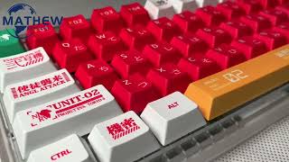 MK66 Pro/MK66 Plus Mod with EVA unit 02 Keycaps Cherry Profile PBT keycap