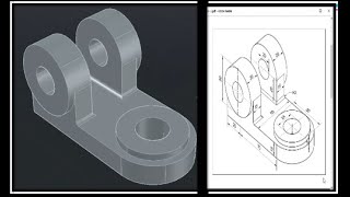 AutoCAD 3D Mechanical Drawing Tutorial - 3 || AutoCAD Drawing Tutorial for Beginners || 3D AutoCAD.