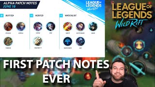 FIRST EVER WILD RIFT PATCH NOTES! (English Commentary) | League of Legends: Wild Rift