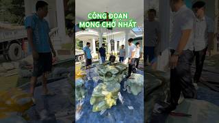 Công đoạn mong chờ nhất - bàn giao bộ bàn ghế đá tự nhiên dáng lũa #banghedatunhien #banghedadanvuon