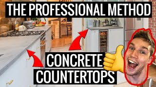 How to Make Concrete Countertops | THE PROFESSIONAL METHOD!