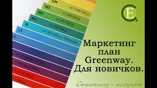 Маркетинг план Greenway.  Для новичков. Часть 1.