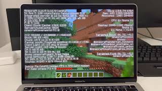 Minecraft on Apple Macbook Pro 13" 2020 M1.