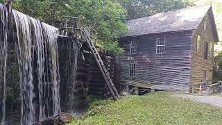 waterfall off the mill smokymountins Tennessee 2024 July 3rd peaceful  places on earth