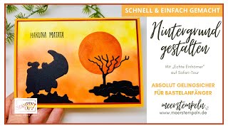 ⚓️ Anleitung - Hintergrund gestalten | Sonnenuntergang | Safari „Echte Einhörner“ von Stampin‘Up!