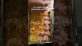 RICETTA FACILE dei NIDI di PASTA alla BOSCAIOLA al FORNO #shorts #ricetta #cucinaitaliana #pasta