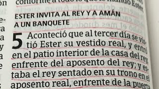 Ester 5-6 (Ester invita al rey y a aman a un banquete) y 1 Pedro 5 (Apacentad la grey de Dios)