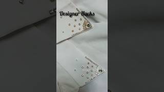 Plain shirt with stunning and special Desinger embellished collar pretty design #designer #hacks