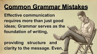 learn English through stories || common grammar mistakes || Improve your speaking || graded reader