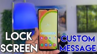 Samsung Galaxy A04: How to Set a Custom Message on the Lock Screen