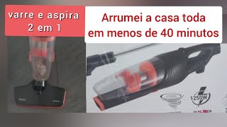 MEU SÁBADO, LIMPEZA DA CASA COM ASPIRADOR VERTICAL