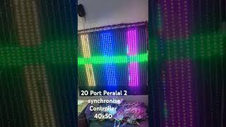 Pixel Led 20 Port Peralal Controller 40x50 synchronise controller #Pixelled20portcontroller  #short