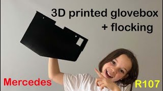 Mercedes R107 glovebox - better than OEM. 3D printing+flocking