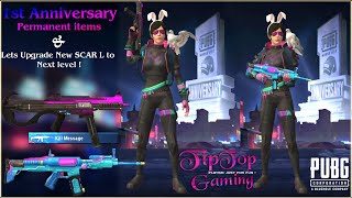 PUBG MOBILE LITE | 1ST ANNIVERSARY PERMANENT ITEMS | UPGRADING SCAR-L