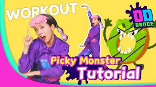 🍭Just One Bite!! Picky Monster Dance😤 | Kids Workout | DD Dance Tutorial | Picky Eaters | Dragon Dee