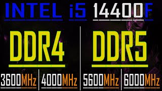 3600MHz (DDR4) vs 4000Mhz (DDR4) vs 5600MHz (DDR5) vs 6000Mhz (DDR5) || DDR4 vs DDR5 || RAM TEST ||