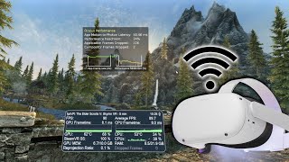 SKYRIM VR with AIR LINK on Quest 2 PERFORMANCE test // 90Hz and 120Hz