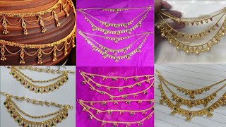 Latest gold #earchain designs with weight and price.Sone ke Kan chain.2022 gold  #champasaralu.