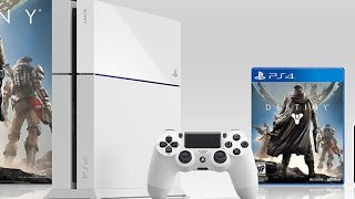 White Ps4 Destiny bundle unboxing and setup