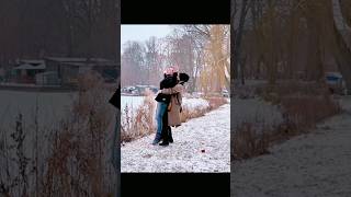 my husband is tall enjoy snow #ytshort #winter #husband