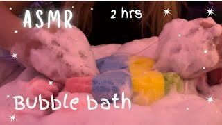 2hr ASMR bubble bath sounds, foamy soap, sponges, silicon brushes & more ✨ no talking ✨