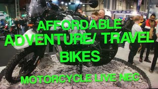 Affordable Adventure / Travel Bikes for 2024 @ Motorcycle Live Birmingham NEC   4k