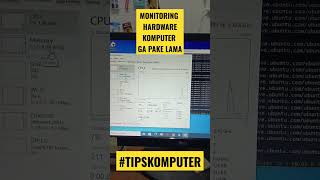 tips memonitoring hardware komputer dengan mudah #komputer #monitoringhardware