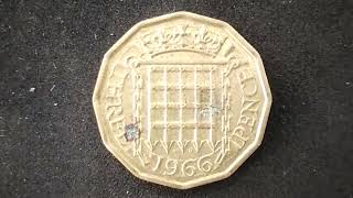 United Kingdom 3 pence, 1966/United Kingdom coins