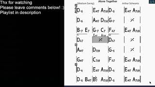 Arthur Schwartz Alone together Backing Track