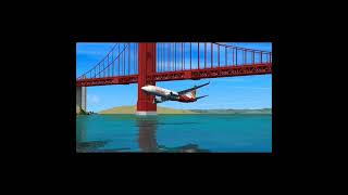 B737-800 Flying Under The Golden Gate Bridge ||FSX|| #rfsuniverse #FSX #MFSX #GoldenGateBridge