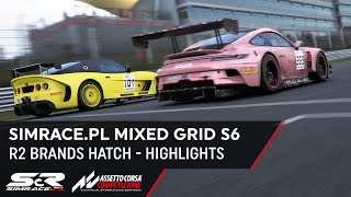 Simrace.pl Mixed Grid S6: Race 2 Brands Hatch Highlights | Assetto Corsa Competizione