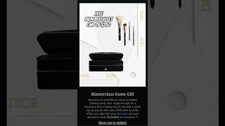 Free Dior brush set gift with purchase of $250 #diorbeauty #masterclass #promocode kickoff24 #gwp