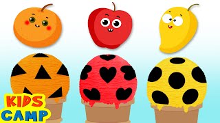 🌈 Colors For Kids + Learn Shapes And Fruits With Ice Cream | Educational Videos For Kids