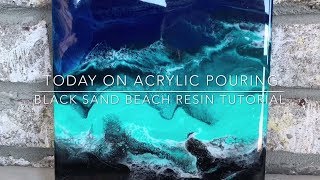 Easy Acrylic Pouring Beach Scenes Using Resin [Full Tutorial]