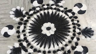 Black and white rangoli designs | satisfying rangoli designs | Diwali rangoli muggulu | padi kolam