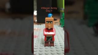 Villager Army building Day 1(Villagers) #minecraft #stopmotion #lego #animations #legoarmy #build