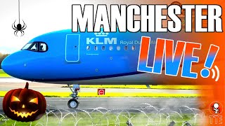 Manchester Airport Live! Spooktacular Ghost Up Aviation!🎃💀 #planespotting #manchesterairportlive