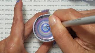 Shimmery Watermarble Nails Tutorial