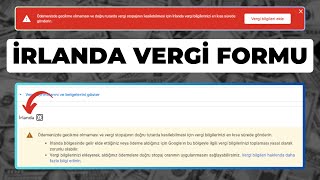 İrlanda Vergi Formu necə göndərək? YouTube Pul Qazanmaq