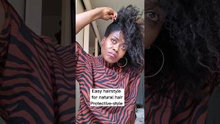 Easy hairstyle for natural hair /protective-hairstyle #shorts