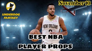 10-0 RUN 20+ units!! TODAYS BEST UNDERDOG FANTASY NBA PLAYER Props - Thursday November 10