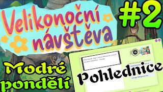 Velikonoční Návštěva (Velikonoční Kalendář 2024 od Déčka) - Modré pondělí | Velikonoční pohlednice