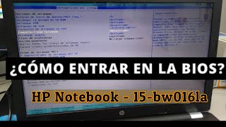 ✅Cómo entrar en la bios de una laptop hp [15-bw016la]