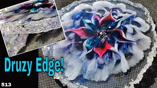 NEW Technique! HOW TO make Druzy Edge on Resin Coaster