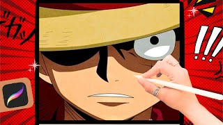 Dessin One Piece : Comment dessiner Luffy avec Procreate (Tutoriel)