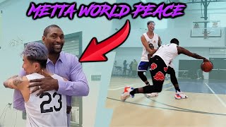 Short Asian LIGHTS IT UP in METTA WORLD PEACE Celebrity/Influencer Basketball Game!!