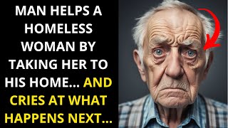 Man Helps a Homeless Woman by Taking Her to His Home and Cries at What Happens Next...