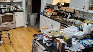 kitchen clean before and after.