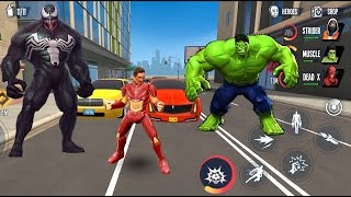 Spiderman, Hulk, Ironman, Captain America Vs Criminal - Spider Fighter 3